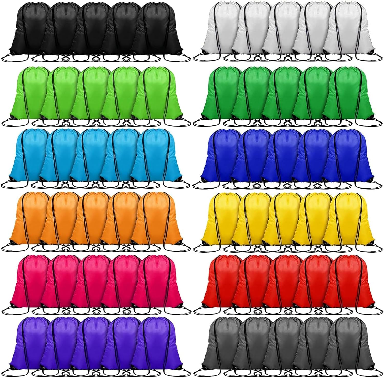Drawstring Gym Bag - 120PCS Drawstring Backpack Bulk, Sport Gym