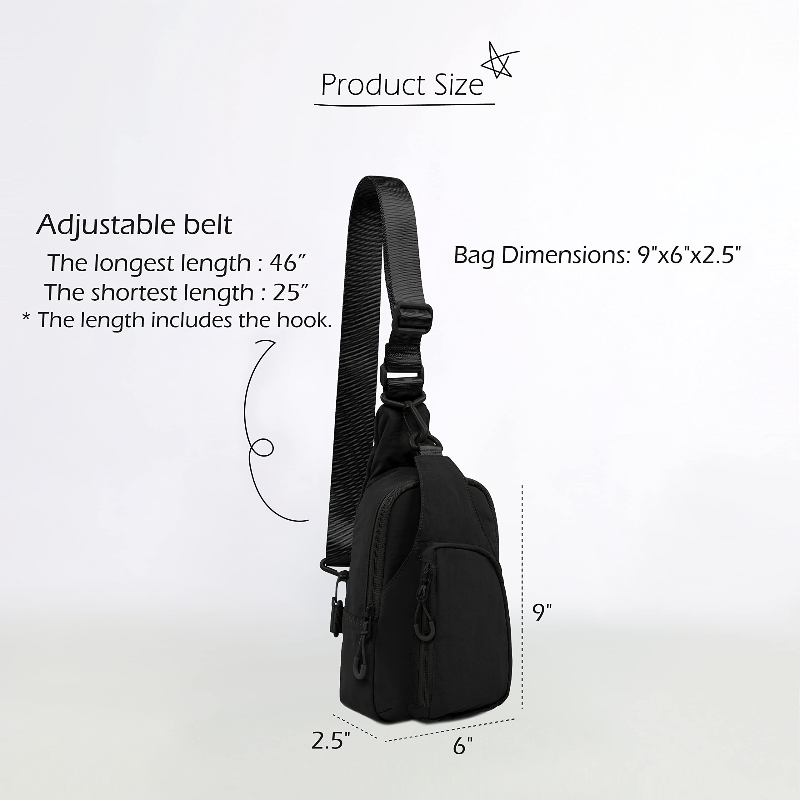 Small Sling Bag with Adjustabl - Sling Backpack Shoulder recensione e prezzo