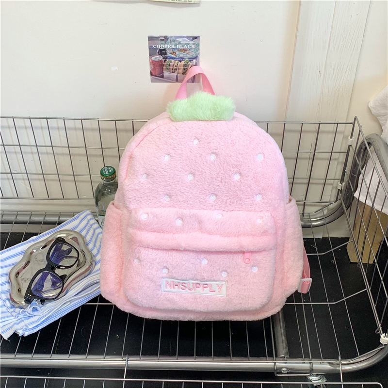 Plush Strawberry Classic Solid - Fashion Backpack Women recensione e prezzo