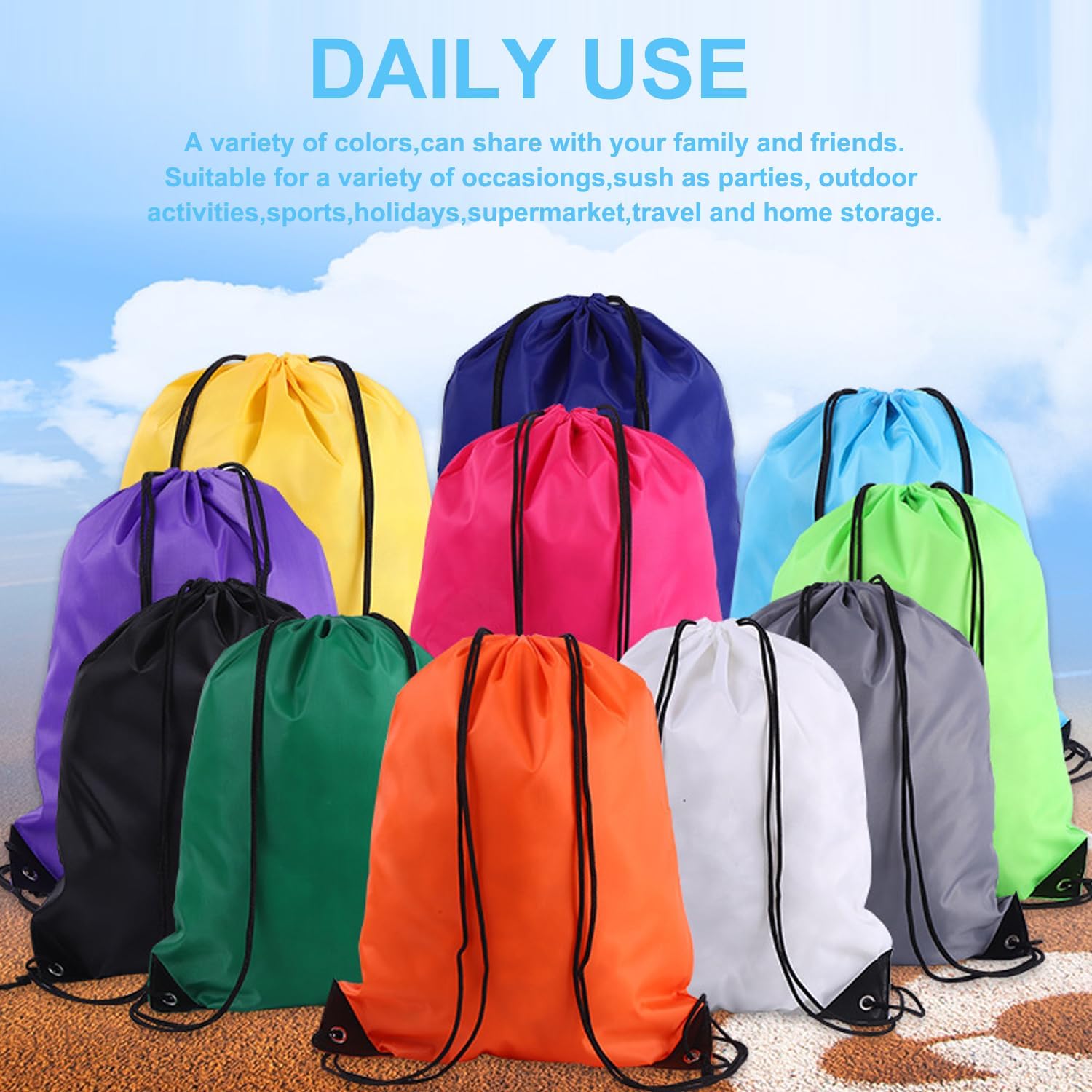 120PCS Drawstring Backpack Bul - Drawstring Gym Bag recensione e prezzo