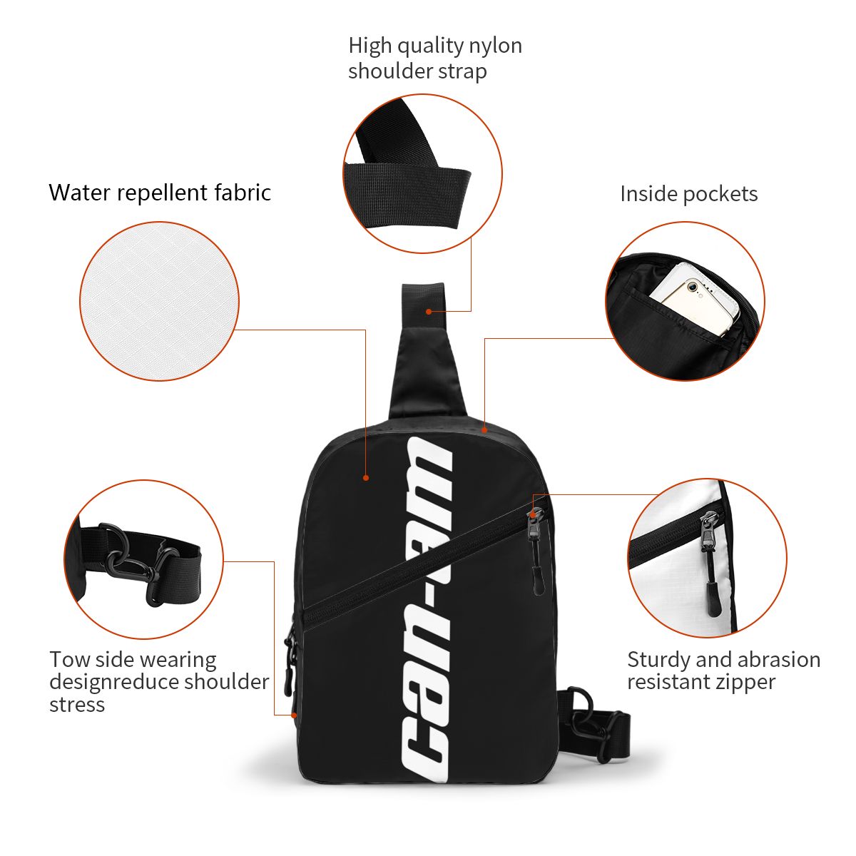 custom Motorcycle BRP Can-Am P - Sling Backpack Shoulder recensione e prezzo