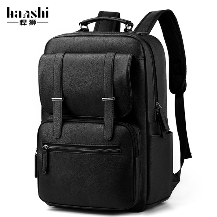 【New Arrival】Men's PU Leather  - Laptop Backpack 15.6 recensione e prezzo