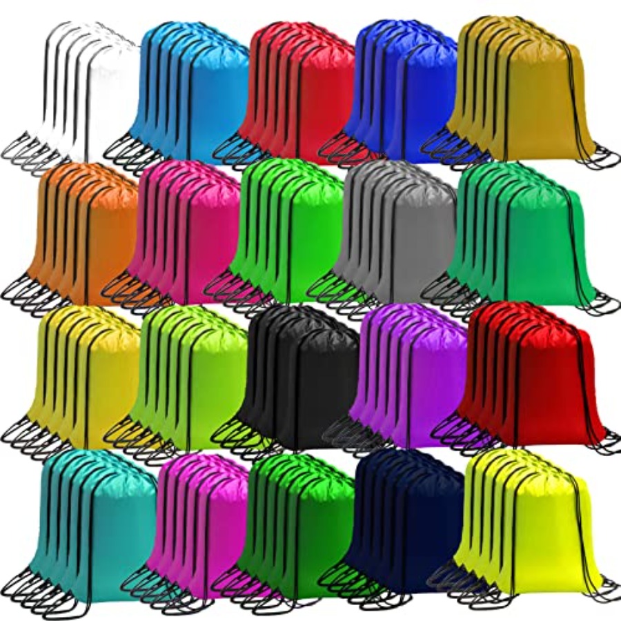 100 Pack Drawstring Bags Bulk, - Drawstring Gym Bag recensione e prezzo