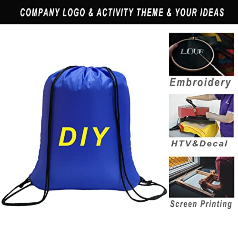 100 Pack Drawstring Bags Bulk, - Drawstring Gym Bag recensione e prezzo