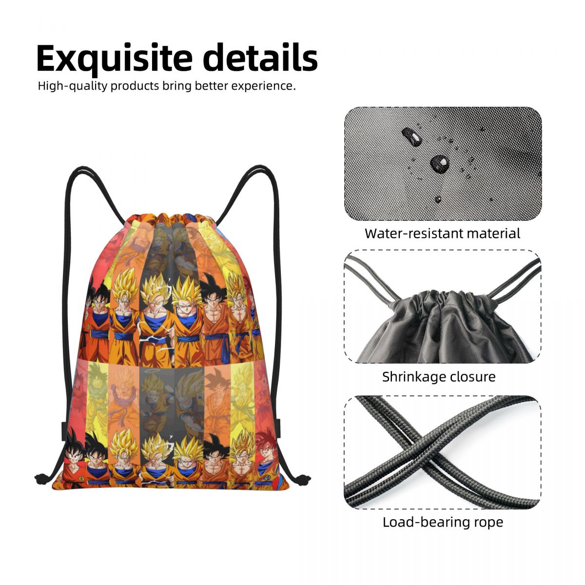 Custom DBZ G-Gokues Cartoon Dr - Drawstring Gym Bag recensione e prezzo