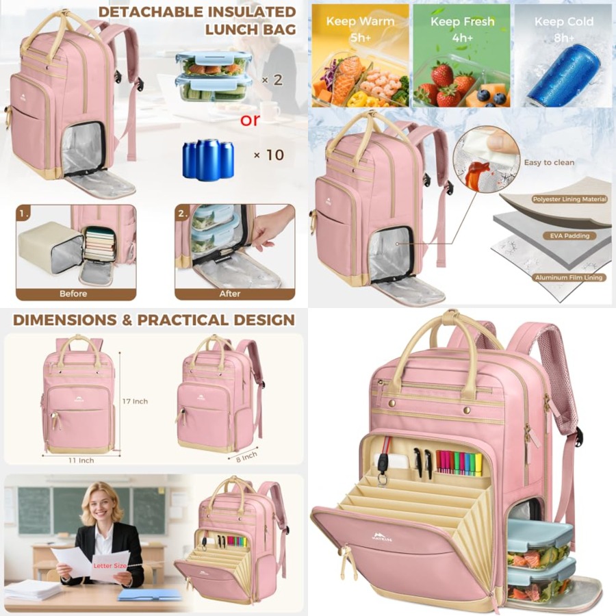 Lunch Backpack for Women, Teac - Laptop Backpack 15.6 recensione e prezzo