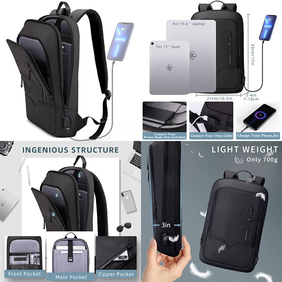 Backpack for Men Business Slim - Travel Backpack Anti Theft recensione e prezzo