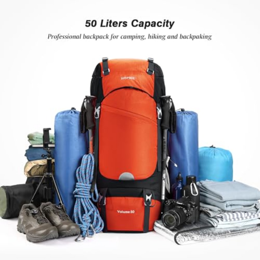 50L Hiking Backpack Travel Bag - Rain Cover Backpack recensione e prezzo