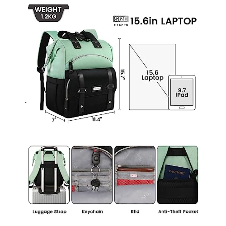 Laptop Backpack for WomenColle - Travel Backpack Anti Theft recensione e prezzo