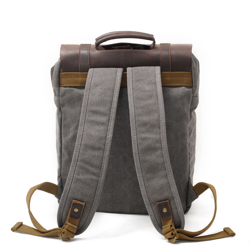 Military Canvas Leather Backpa - Rucksack Military Style recensione e prezzo