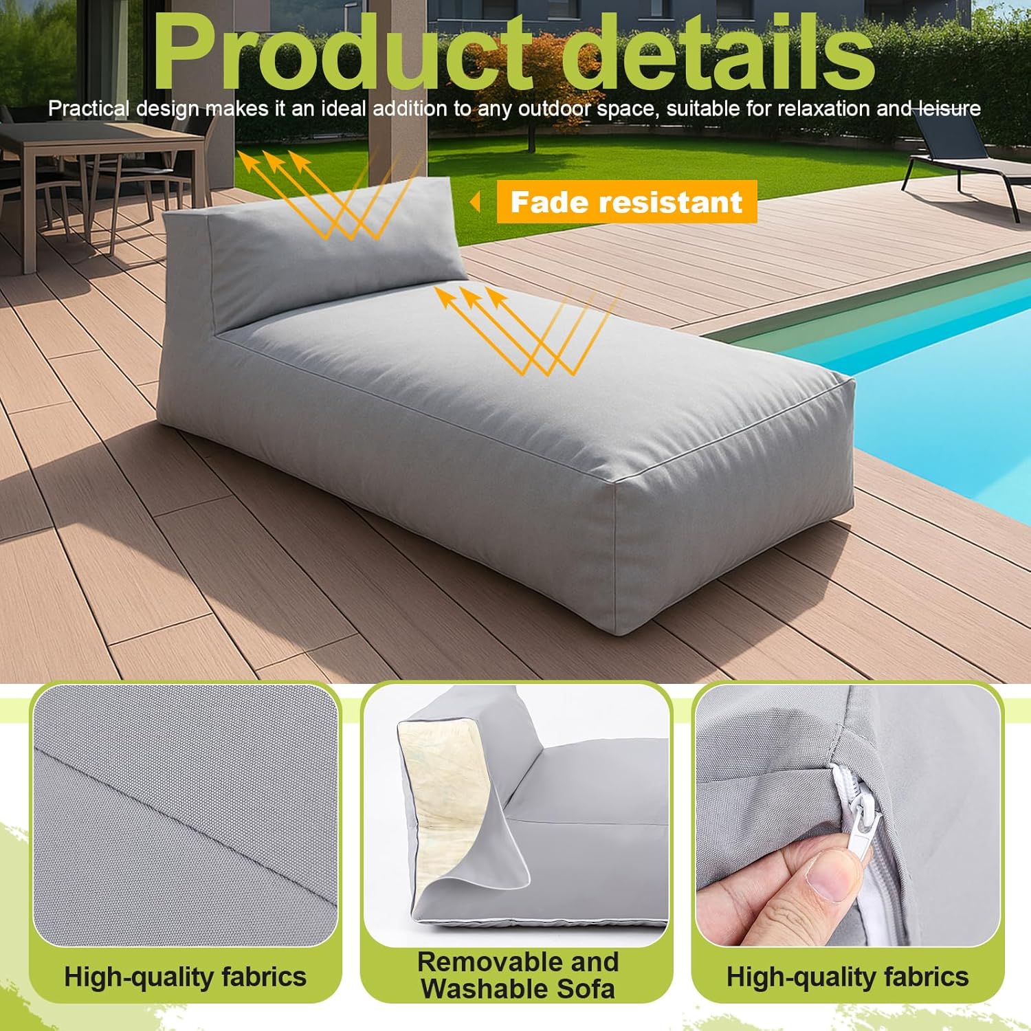 Outdoor Bean Bag Lounger Chair - Hydration Pack Outdoor recensione e prezzo