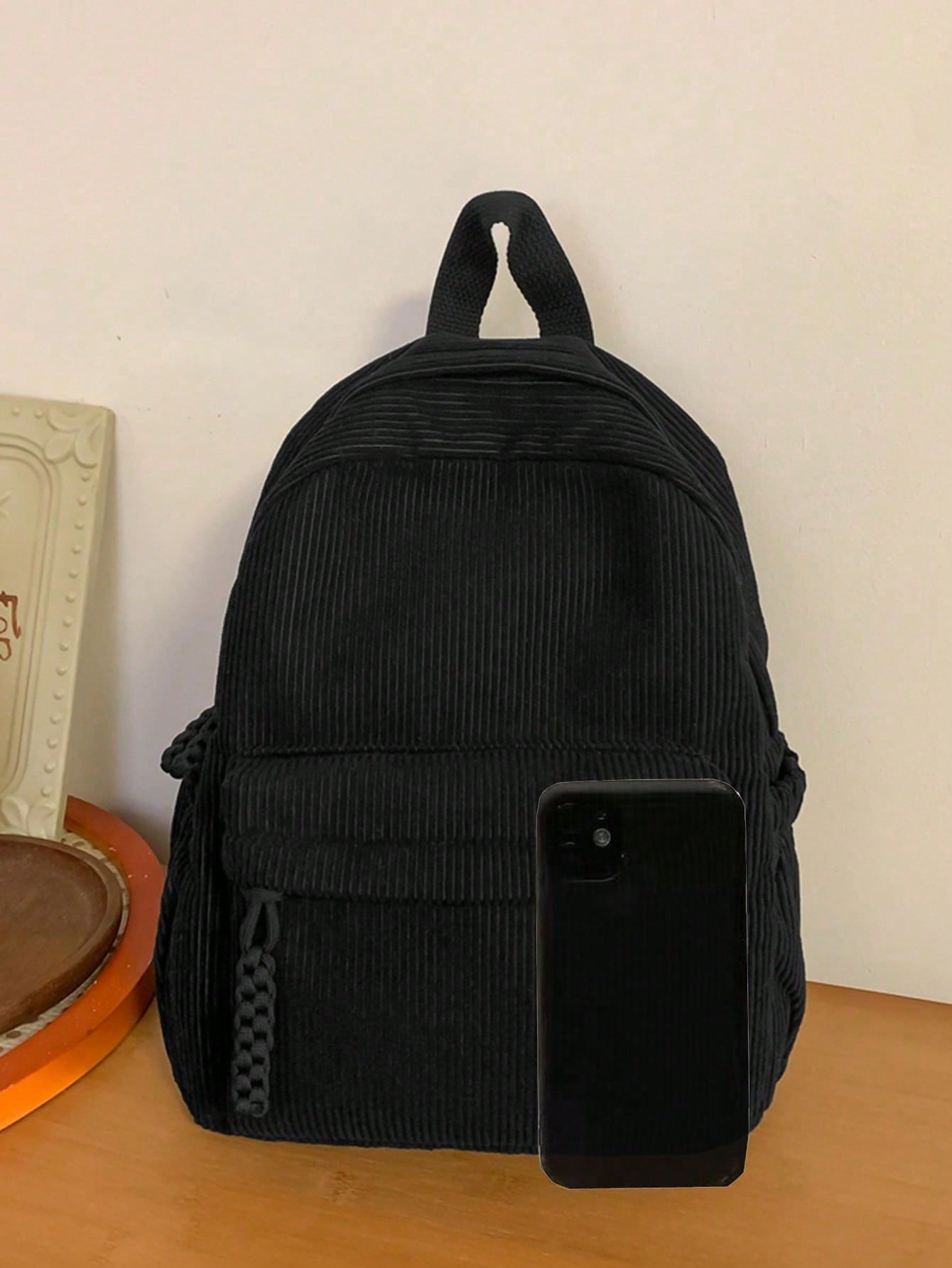 Solid Color Corduroy Fabric Fa - Fashion Backpack Women recensione e prezzo