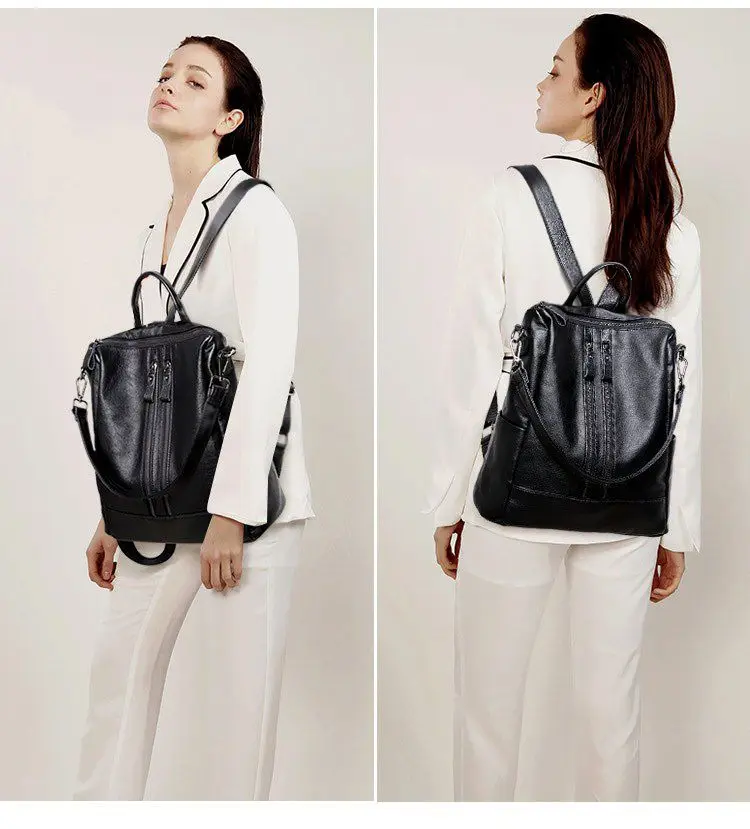 Women Soft Leather Backpack Sc - Canvas Backpack Casual recensione e prezzo