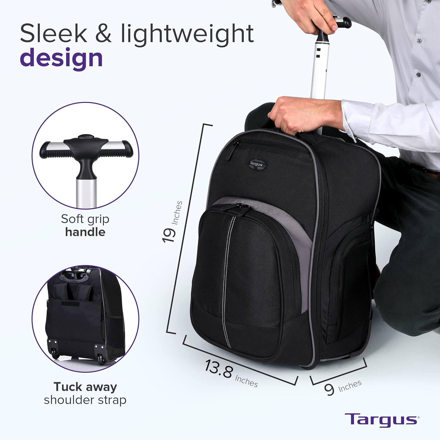 16 Inch Rolling Backpack with  - Laptop Sleeve Removable recensione e prezzo