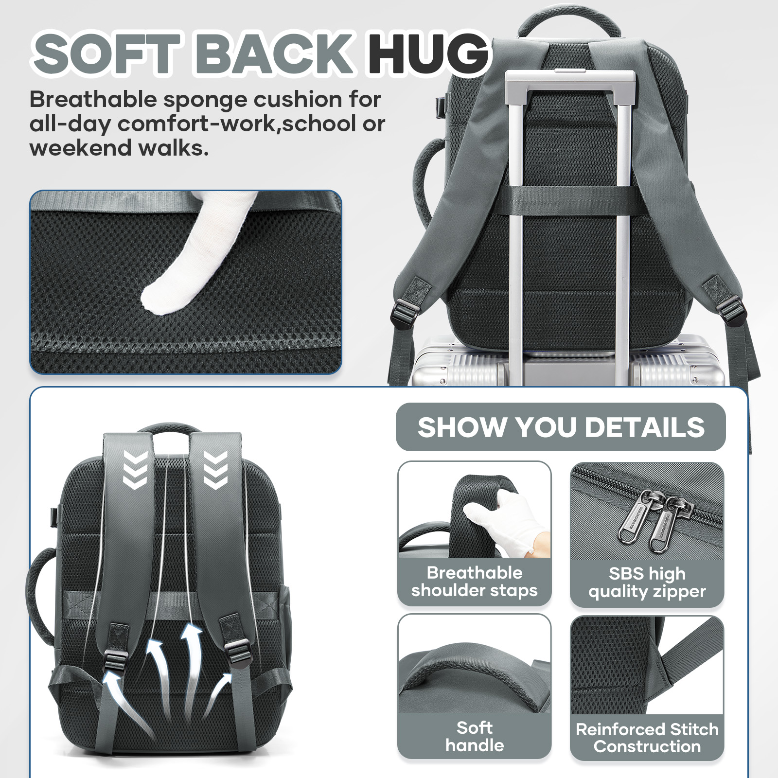 Ryanair Cabin Bags 40x30x20 Un - Canvas Backpack Casual recensione e prezzo