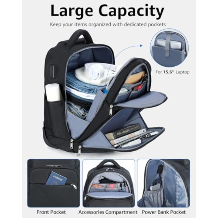 Rolling Backpack 30L Travel La - Laptop Backpack 15.6 recensione e prezzo