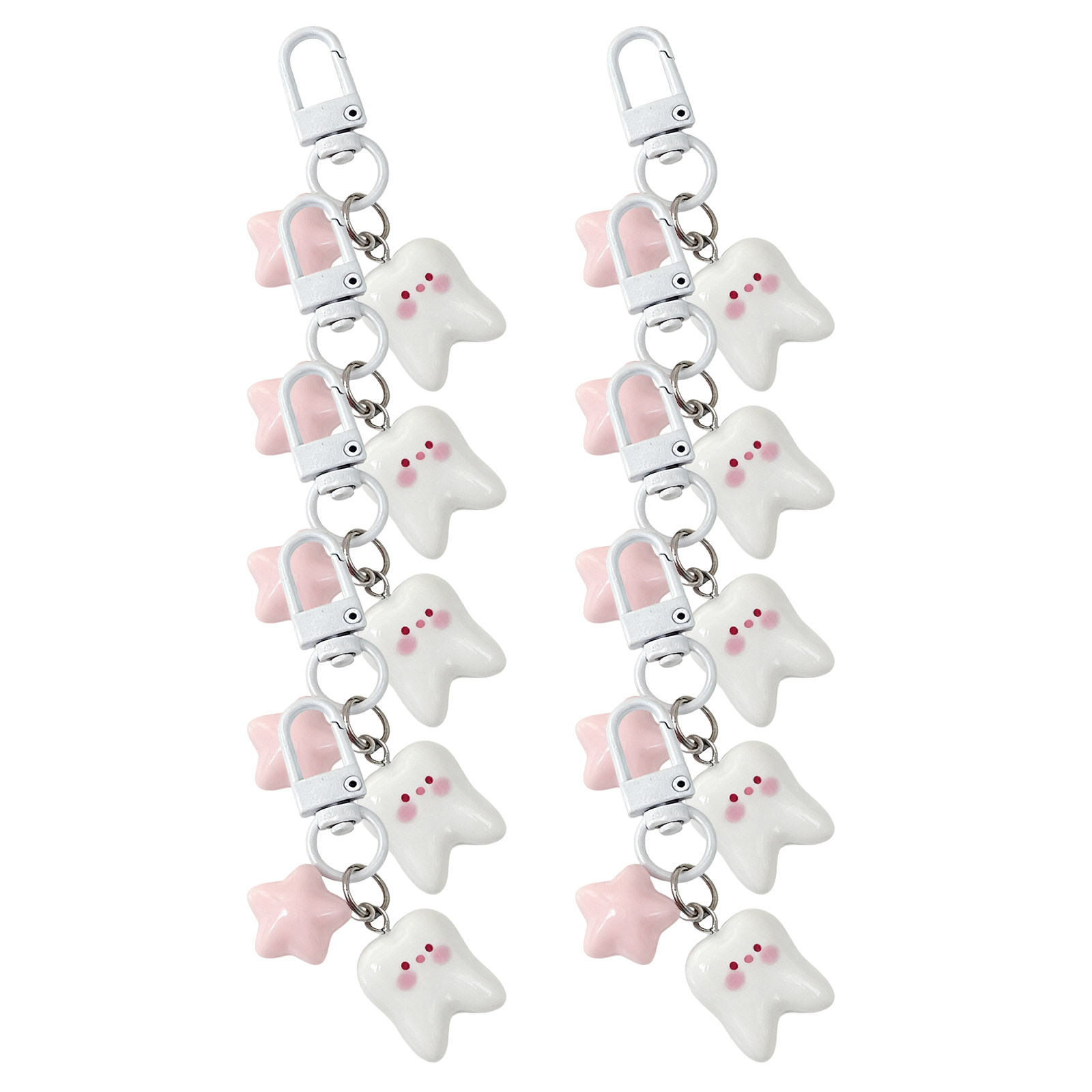 10Pcs Tooth Shape Keychain Cut - Mini Backpack Purse recensione e prezzo