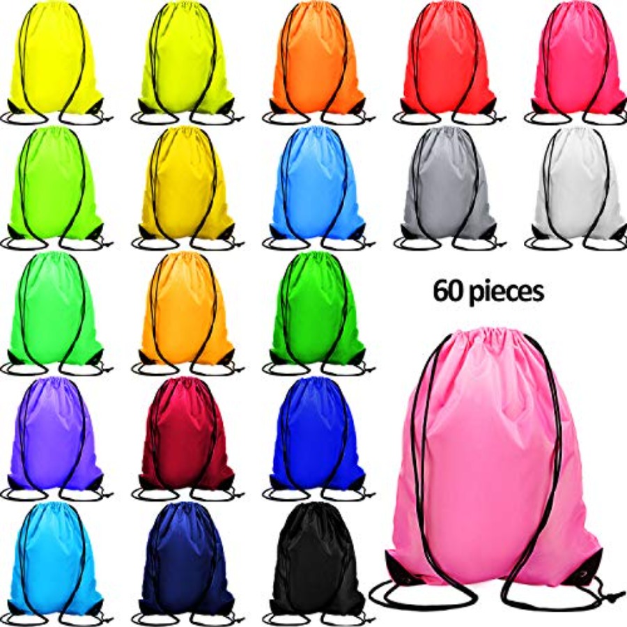 60 Pieces Drawstring Backpack  - Drawstring Gym Bag recensione e prezzo