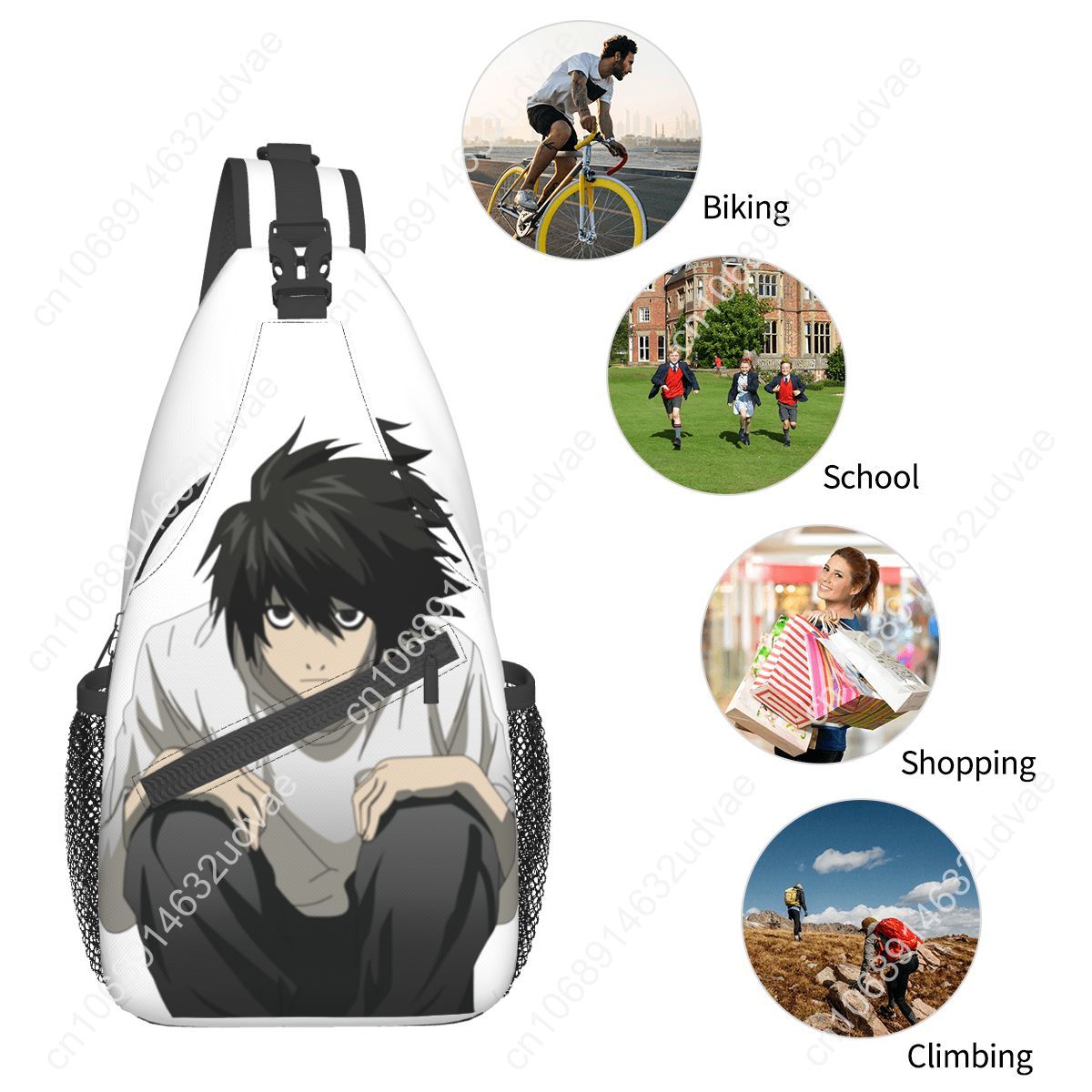 L Death Note Sling Bags Chest  - Sling Backpack Shoulder recensione e prezzo