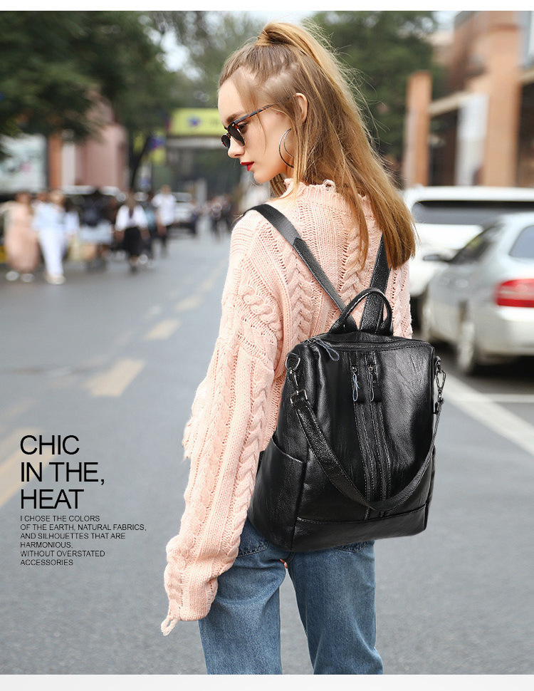 Women Soft Leather Backpack Sc - Canvas Backpack Casual recensione e prezzo