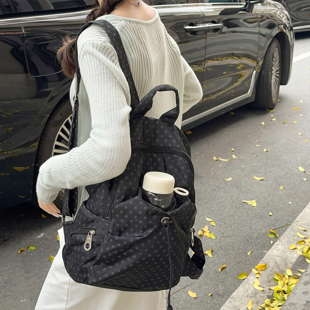 Polka Dot Nylon Drawstring Bac - Canvas Backpack Casual recensione e prezzo