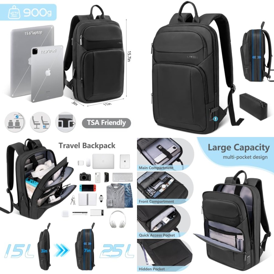 Backpack for Men Slim and Expa - Travel Backpack Anti Theft recensione e prezzo