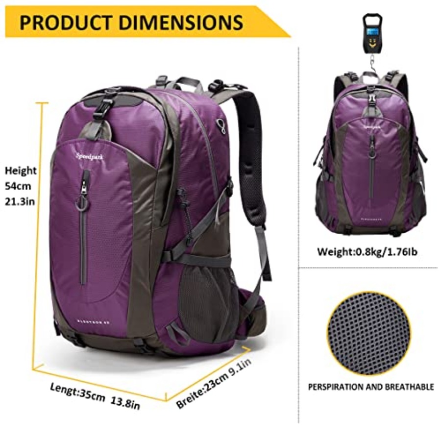 Hiking Backpack 40L Waterproof - Rain Cover Backpack recensione e prezzo