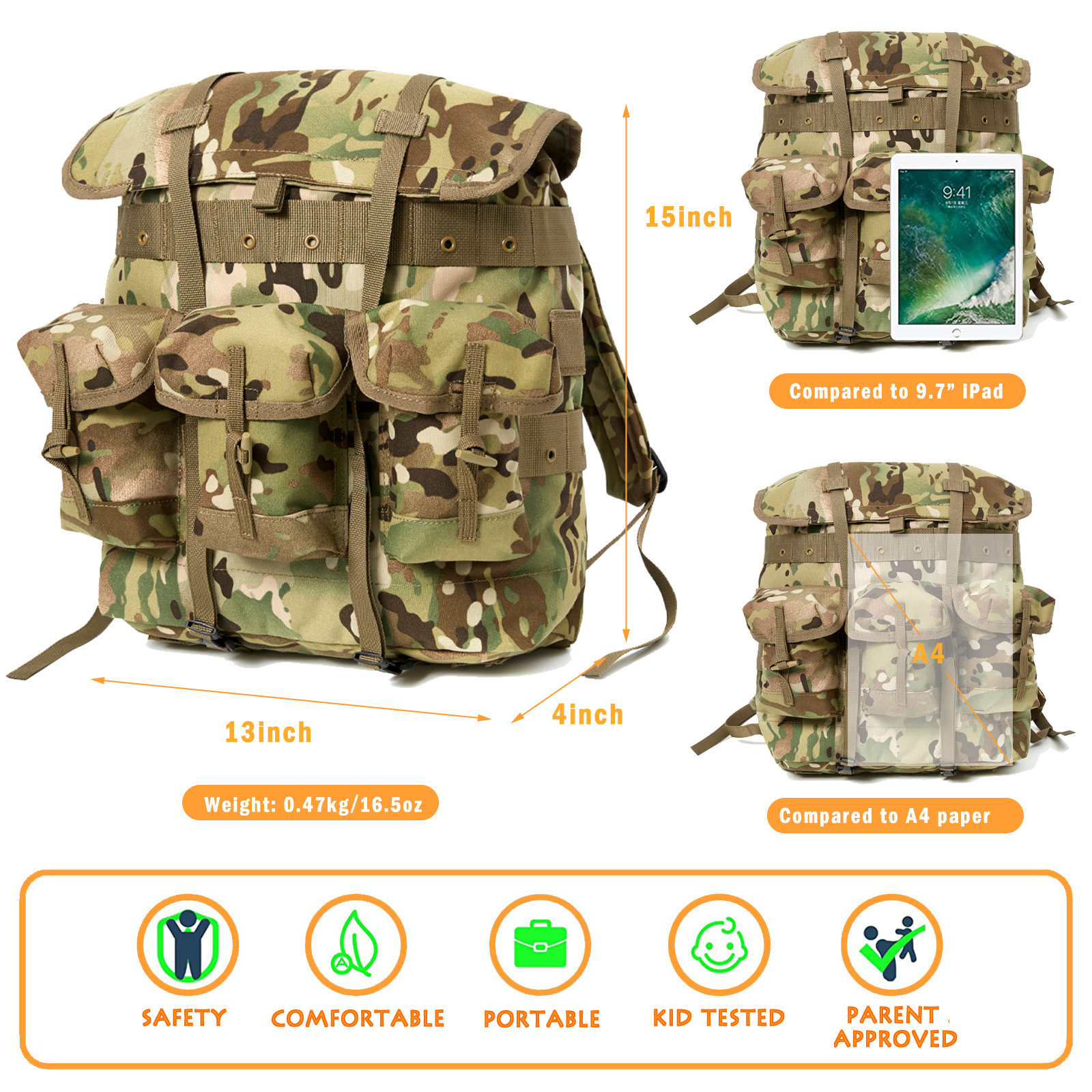 MT Mini Alice Pack for Kids, M - Rucksack Military Style recensione e prezzo