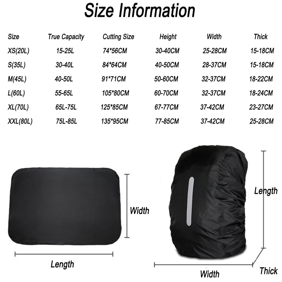 KoKossi 1Pcs 25-80L Backpack R - Rain Cover Backpack recensione e prezzo