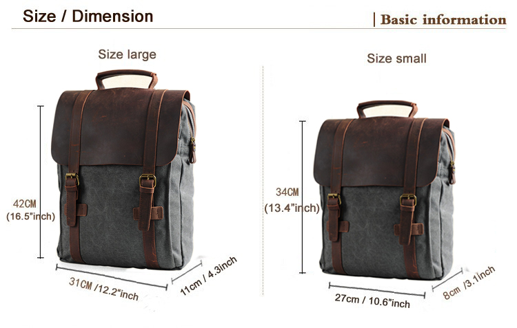 Fashion Male Backpack Leather  - Rucksack Military Style recensione e prezzo