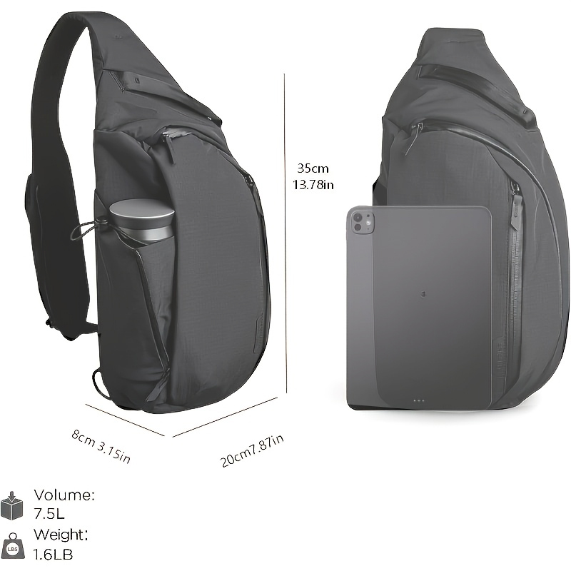 Right Shoulder Chest bag  7.5L - Sling Backpack Shoulder recensione e prezzo