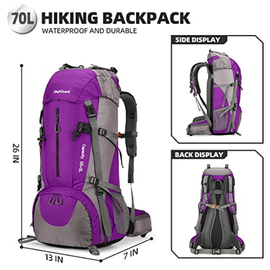 70L Hiking Backpack with Rain  - Rain Cover Backpack recensione e prezzo