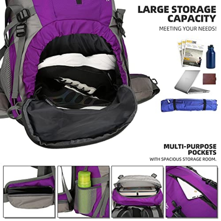 70L Hiking Backpack with Rain  - Rain Cover Backpack recensione e prezzo