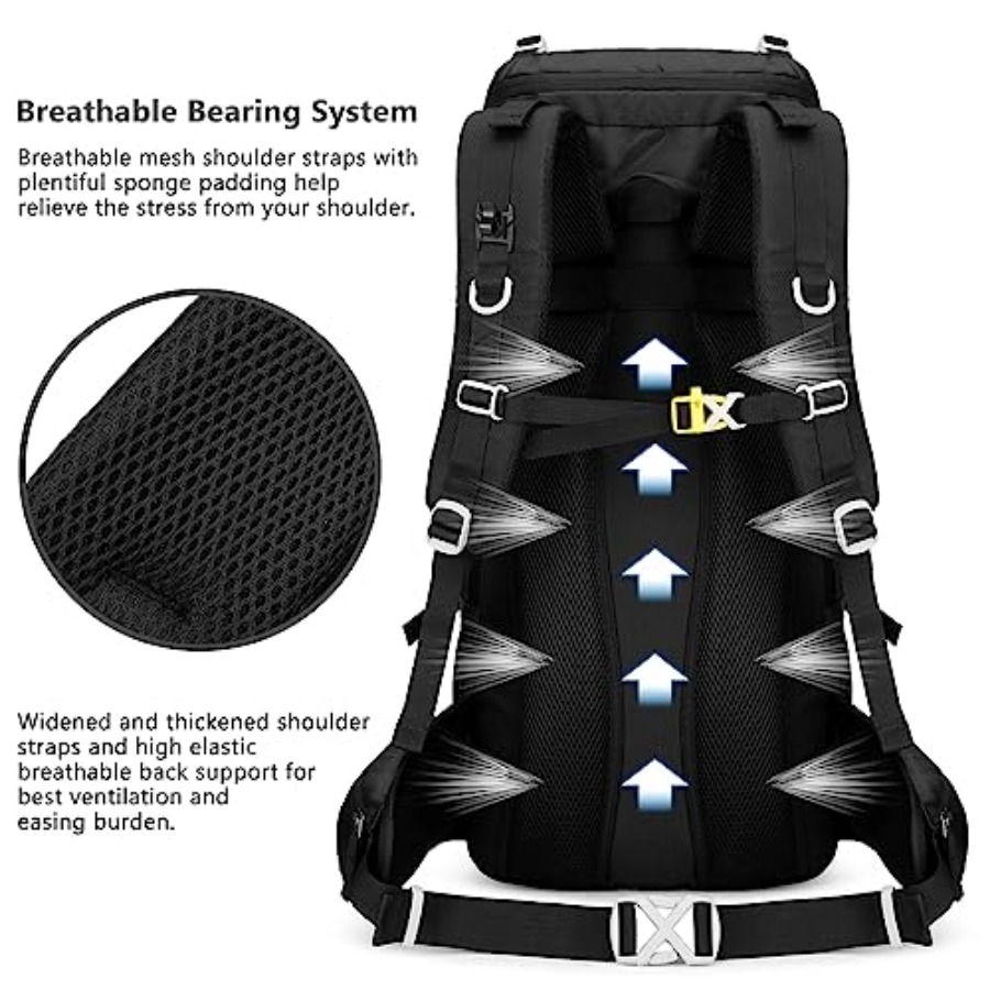 50L Hiking Backpack Men Campin - Rain Cover Backpack recensione e prezzo