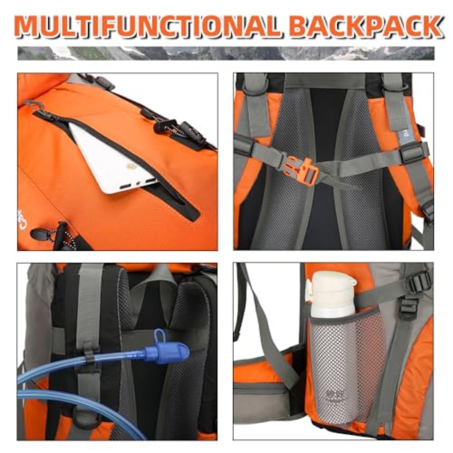70L Hiking Backpack with Rain  - Rain Cover Backpack recensione e prezzo
