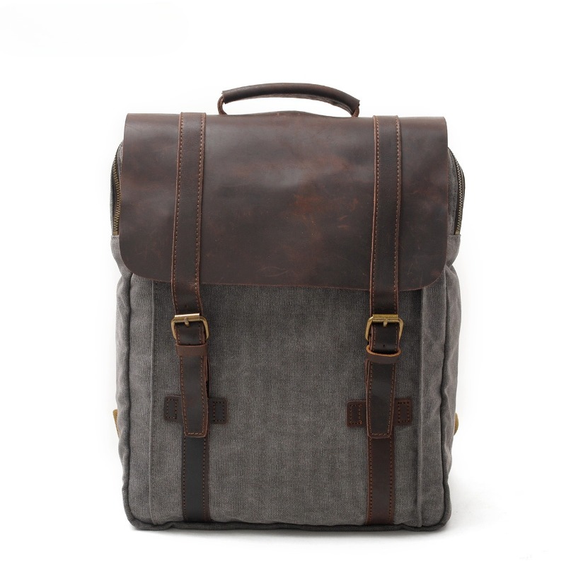 Military Canvas Leather Backpa - Rucksack Military Style recensione e prezzo