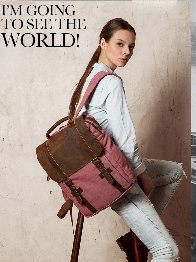 Military Canvas Leather Backpa - Rucksack Military Style recensione e prezzo