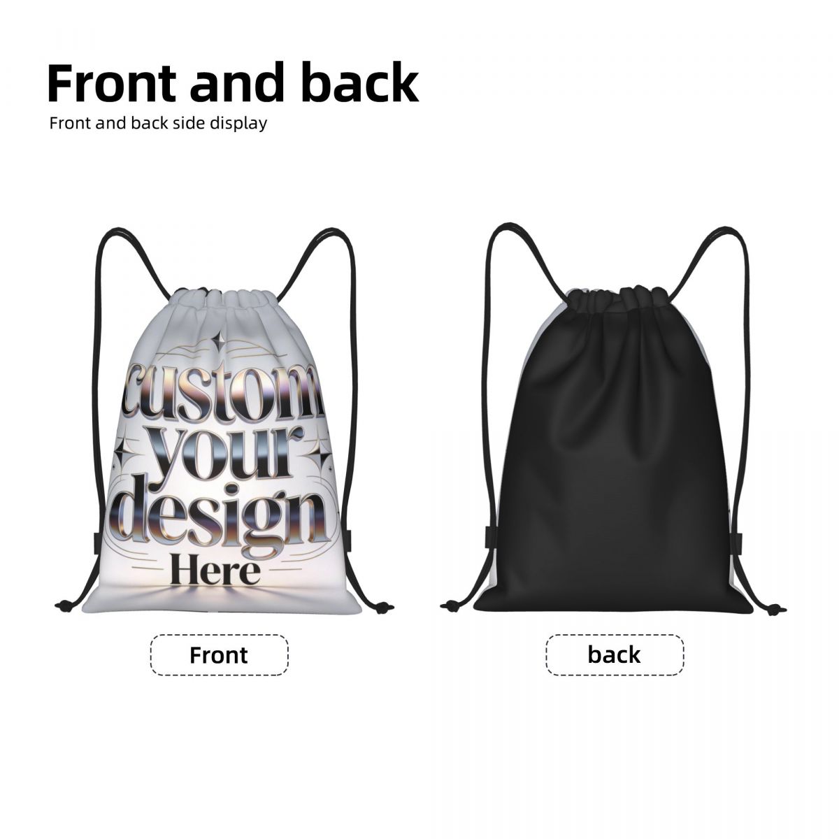 Custom Your Photo Logo Text Dr - Drawstring Gym Bag recensione e prezzo