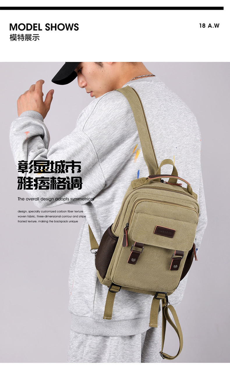 New Canvas Chest Bag Men Large - Canvas Backpack Casual recensione e prezzo