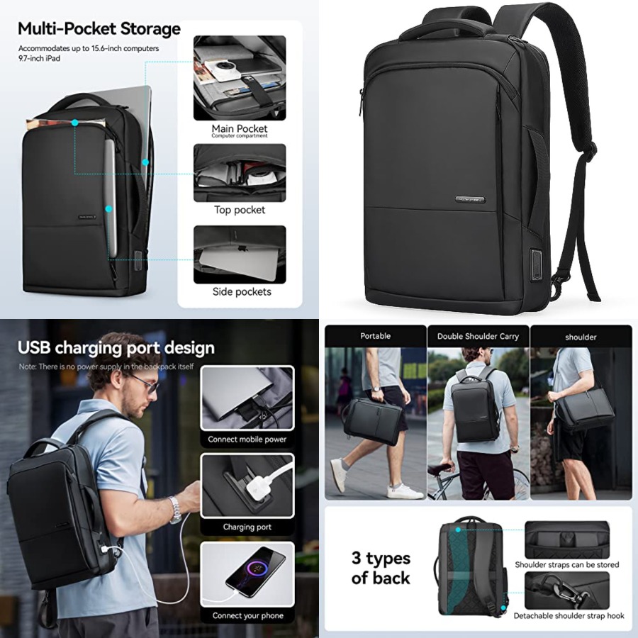 Slim Laptop Backpack for Men,  - Laptop Backpack 15.6 recensione e prezzo