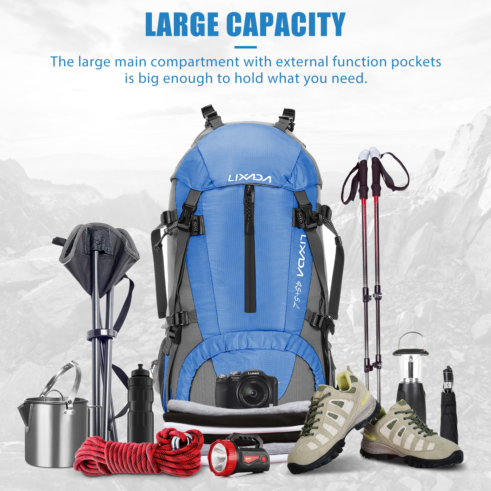 Lixada 50L Large Waterproof Tr - Rain Cover Backpack recensione e prezzo
