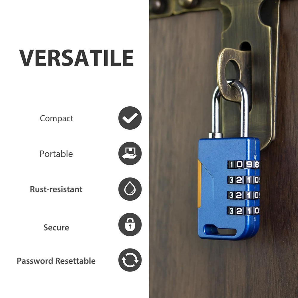 4 Digit Combination Padlock wi - Travel Backpack Anti Theft recensione e prezzo